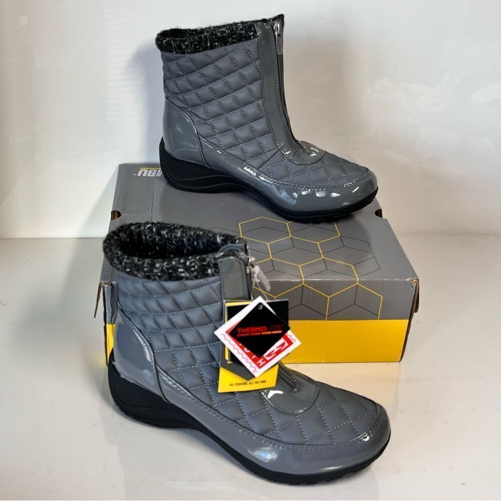 Khombu Megan Waterproof Front-Zip Winter Boots - Picture 4 of 6